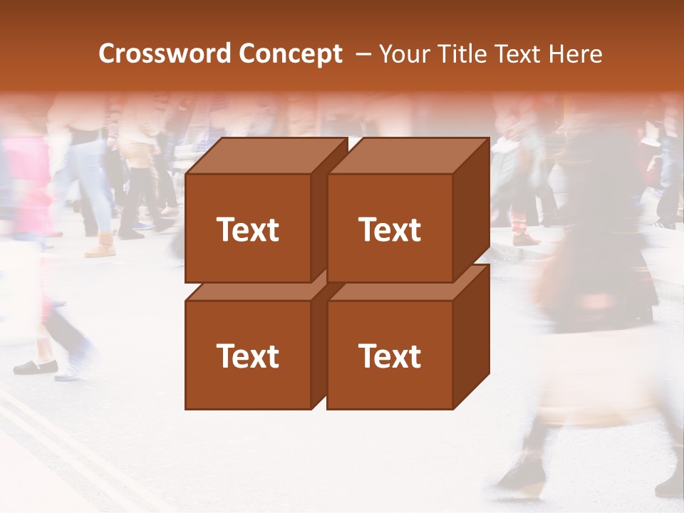 Shopping Stress People Traffic Island PowerPoint Template