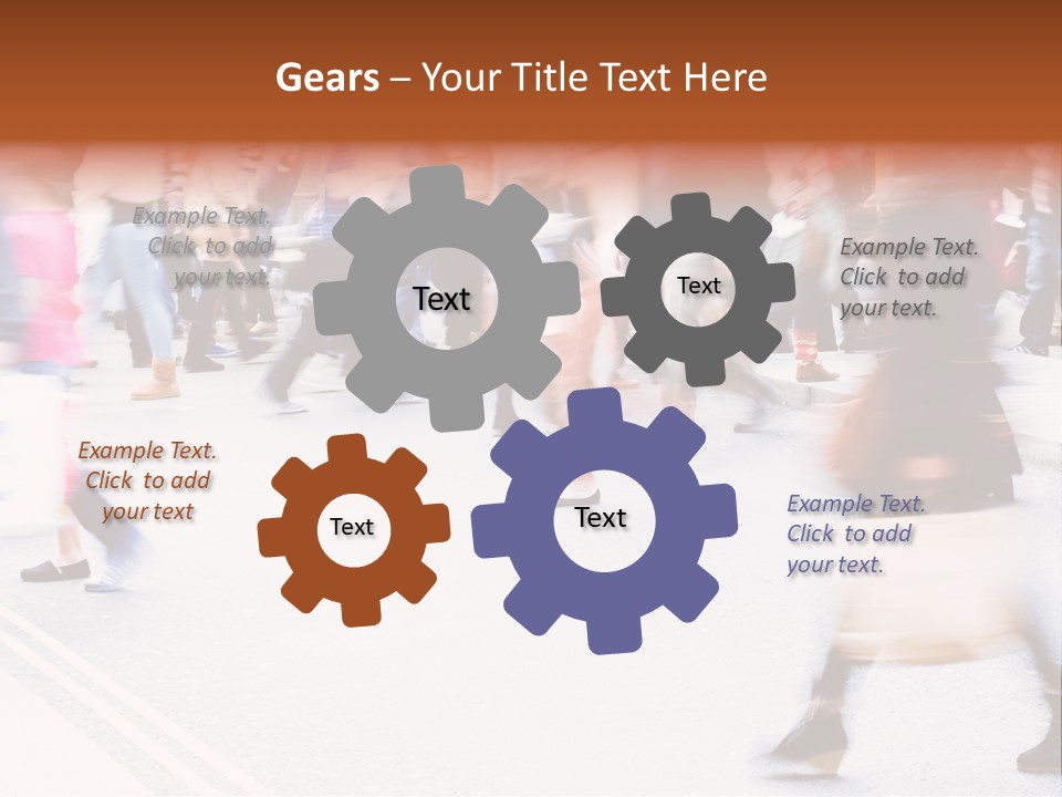 Shopping Stress People Traffic Island PowerPoint Template