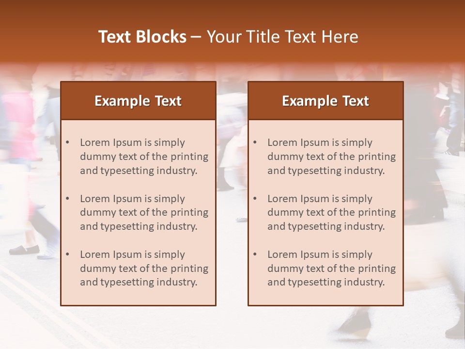 Shopping Stress People Traffic Island PowerPoint Template