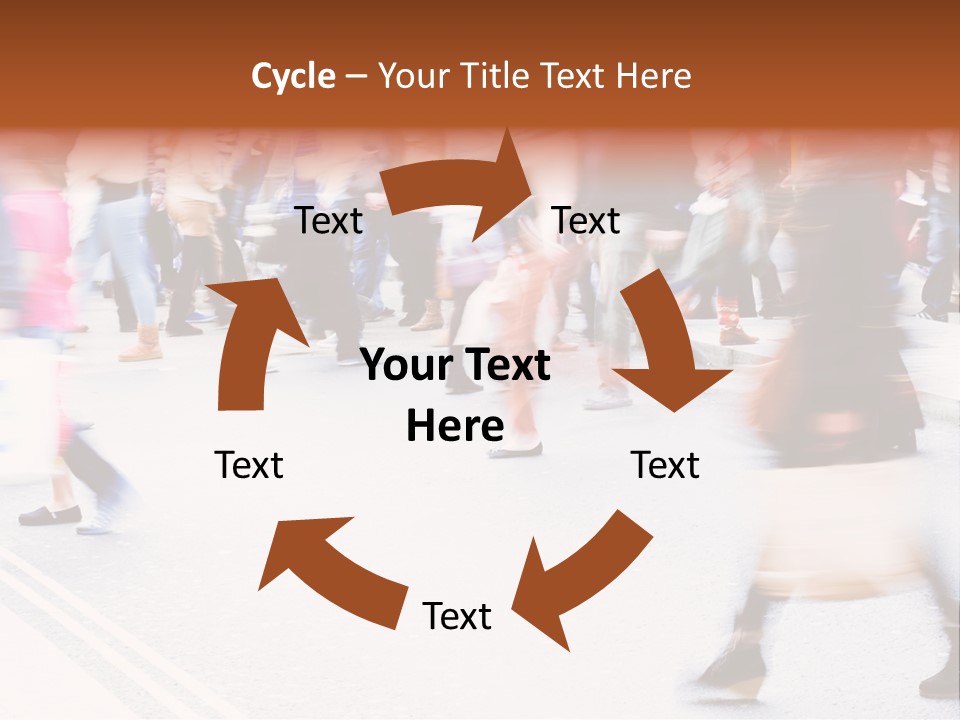 Shopping Stress People Traffic Island PowerPoint Template