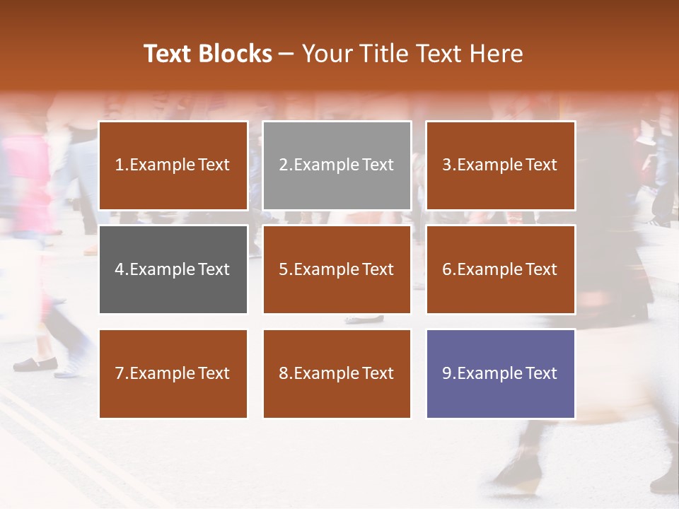 Shopping Stress People Traffic Island PowerPoint Template