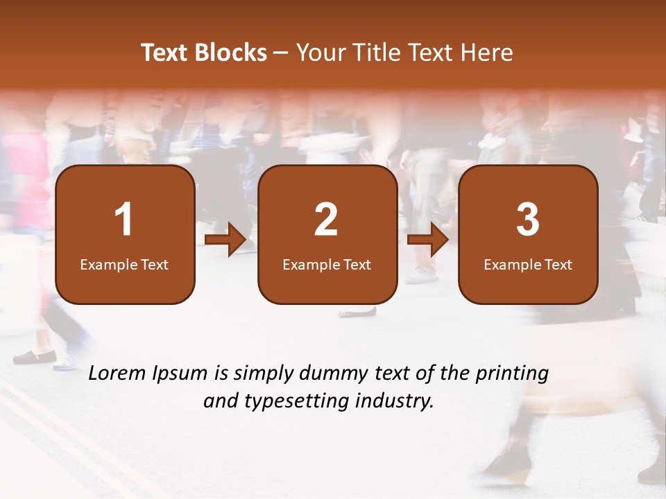 Shopping Stress People Traffic Island PowerPoint Template