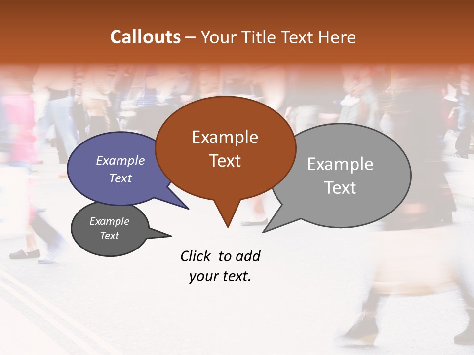 Shopping Stress People Traffic Island PowerPoint Template