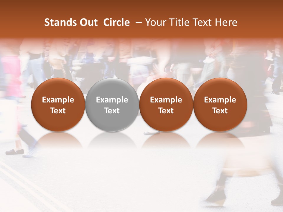 Shopping Stress People Traffic Island PowerPoint Template