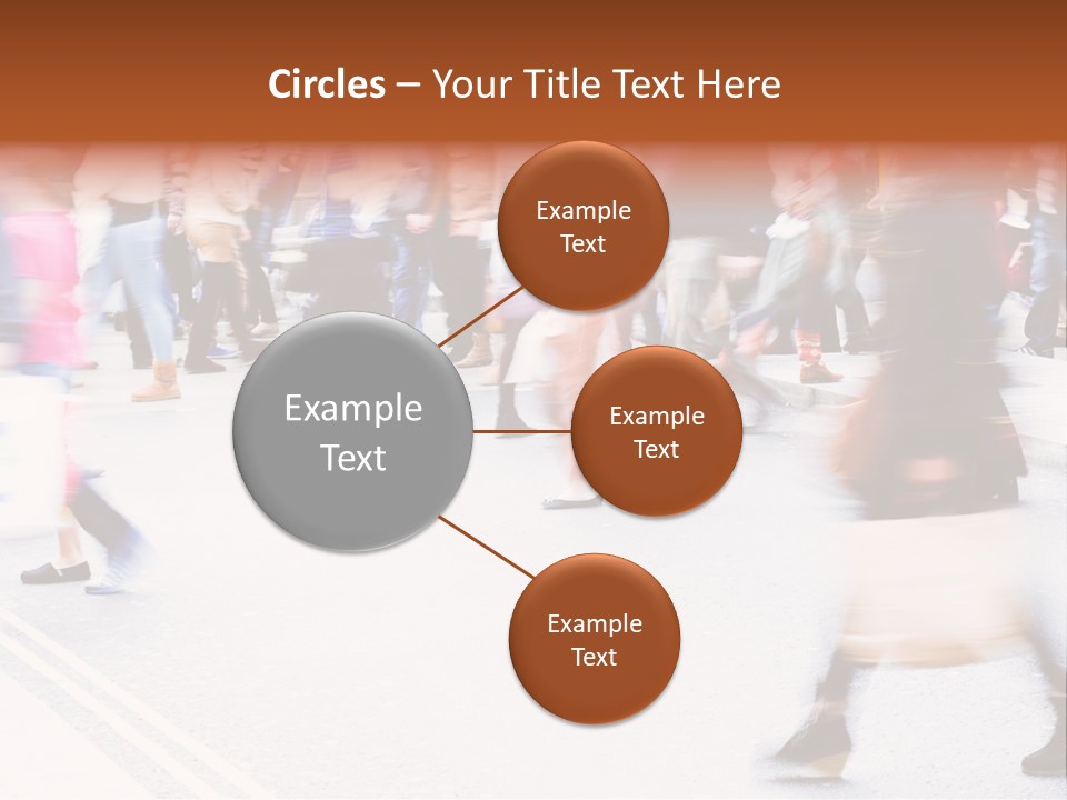 Shopping Stress People Traffic Island PowerPoint Template