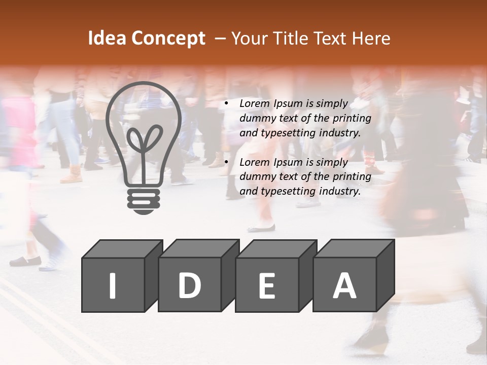 Shopping Stress People Traffic Island PowerPoint Template