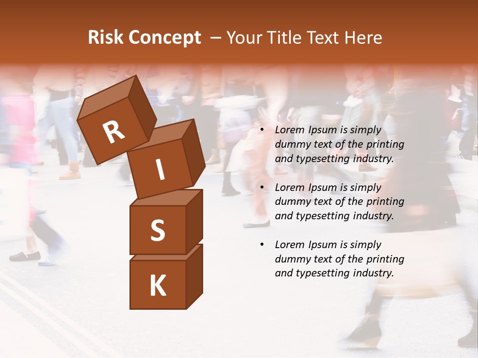 Shopping Stress People Traffic Island PowerPoint Template