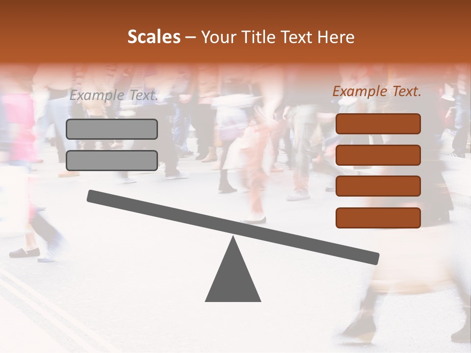 Shopping Stress People Traffic Island PowerPoint Template