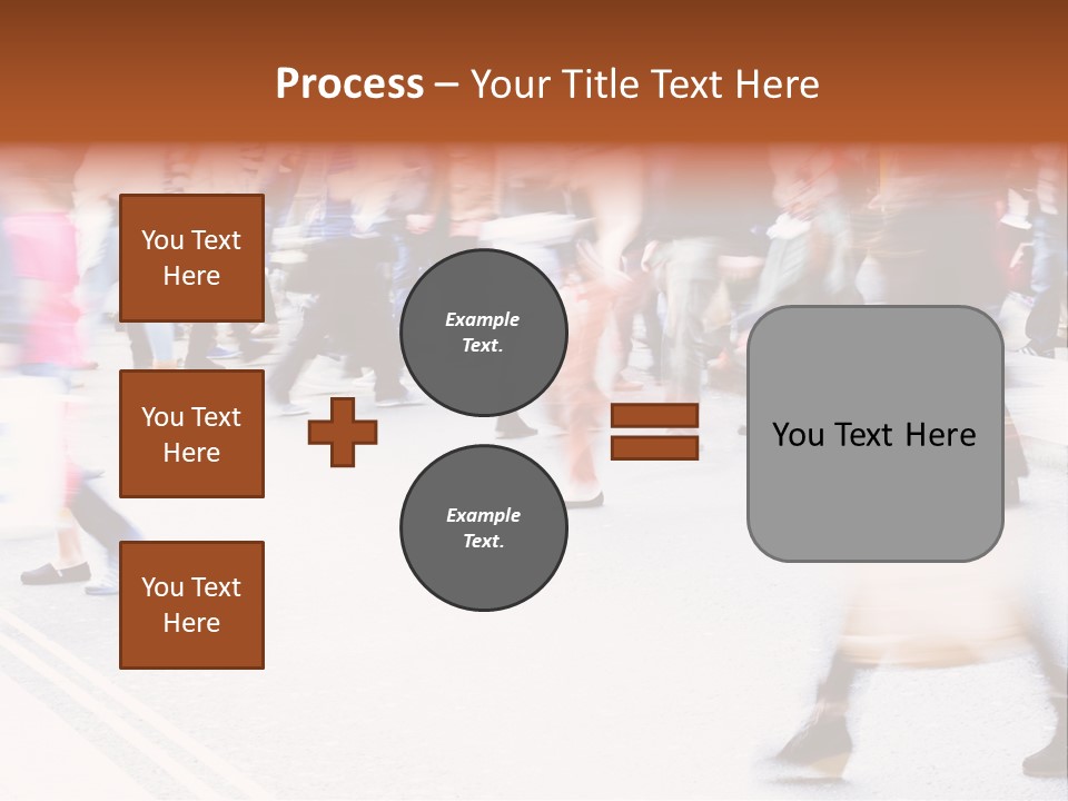Shopping Stress People Traffic Island PowerPoint Template