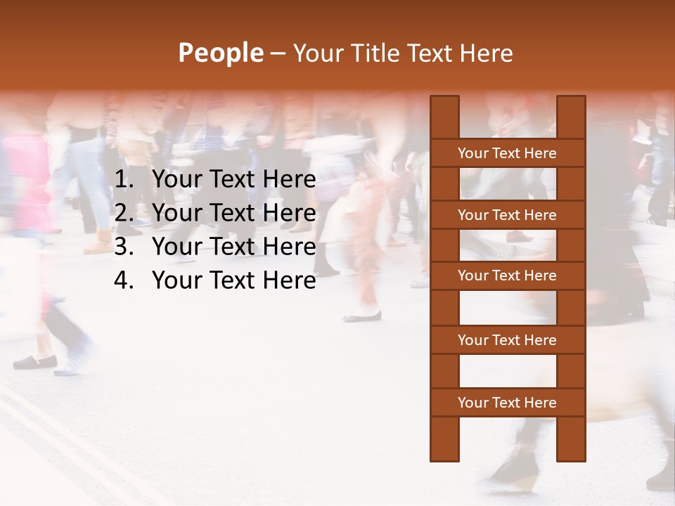 Shopping Stress People Traffic Island PowerPoint Template