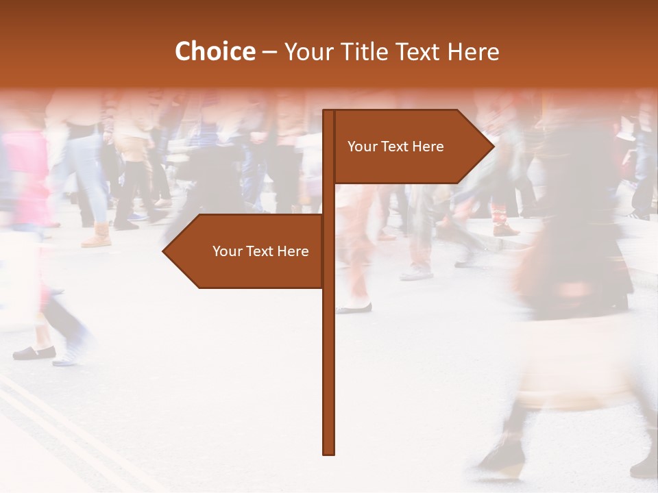 Shopping Stress People Traffic Island PowerPoint Template