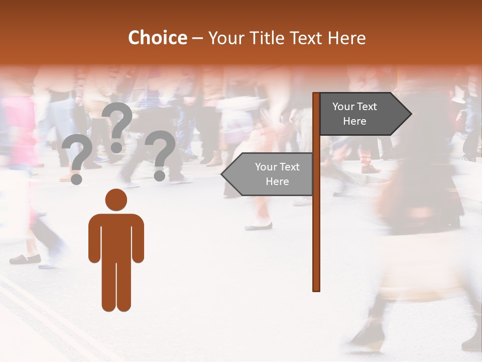 Shopping Stress People Traffic Island PowerPoint Template