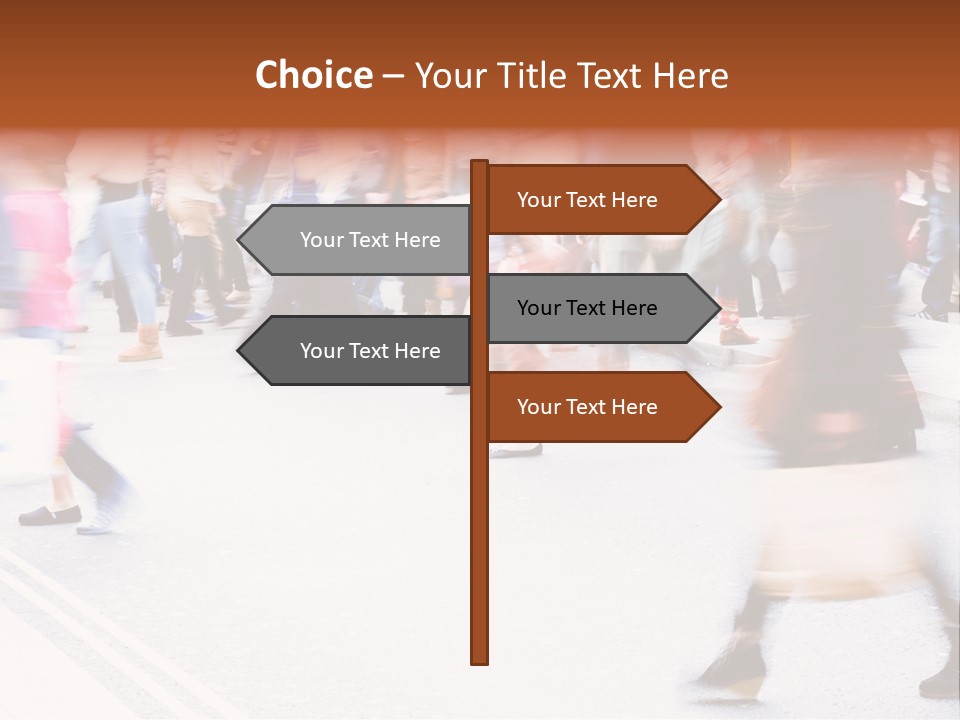 Shopping Stress People Traffic Island PowerPoint Template