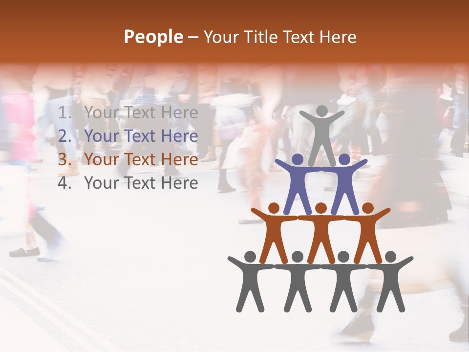 Shopping Stress People Traffic Island PowerPoint Template