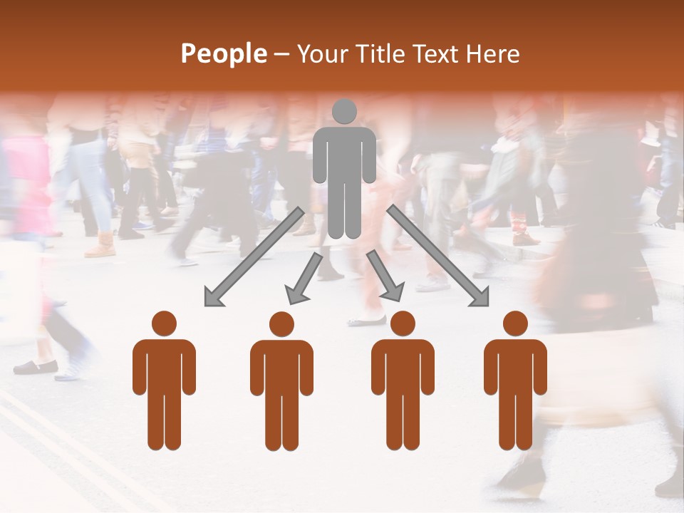 Shopping Stress People Traffic Island PowerPoint Template