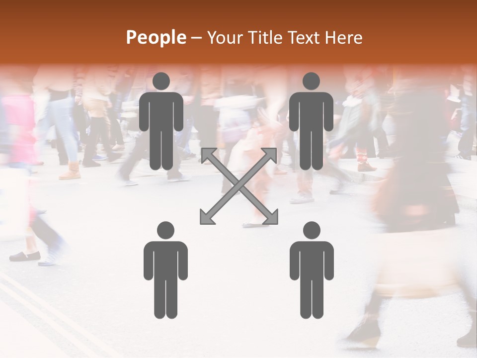 Shopping Stress People Traffic Island PowerPoint Template