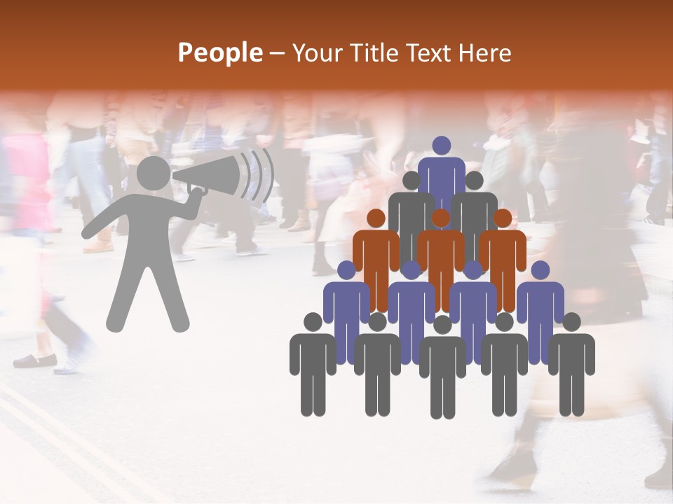 Shopping Stress People Traffic Island PowerPoint Template