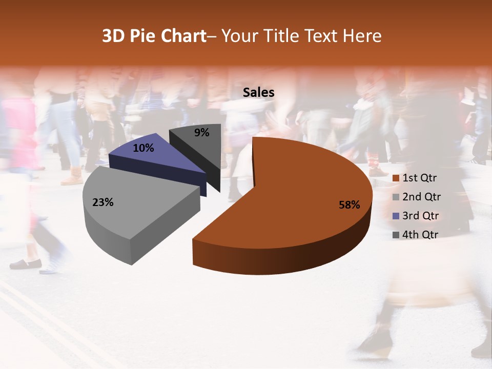 Shopping Stress People Traffic Island PowerPoint Template