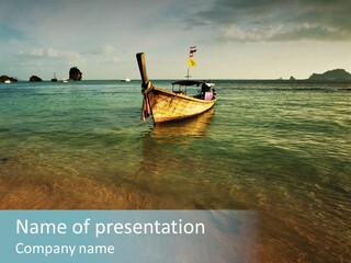 Coastline Holiday Water PowerPoint Template