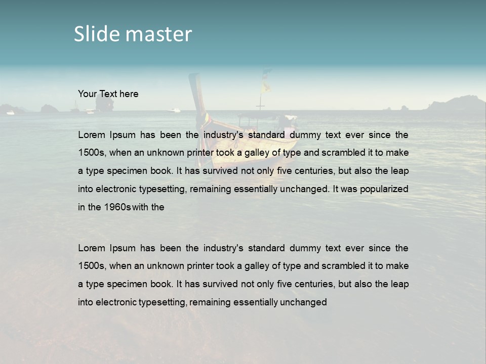 Coastline Holiday Water PowerPoint Template