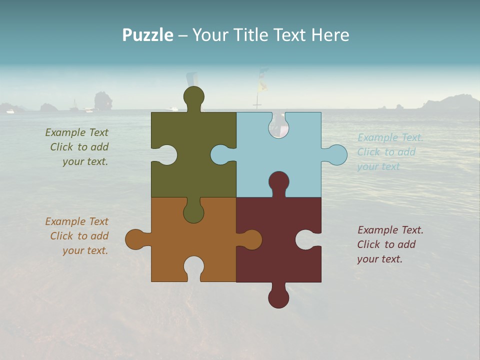 Coastline Holiday Water PowerPoint Template