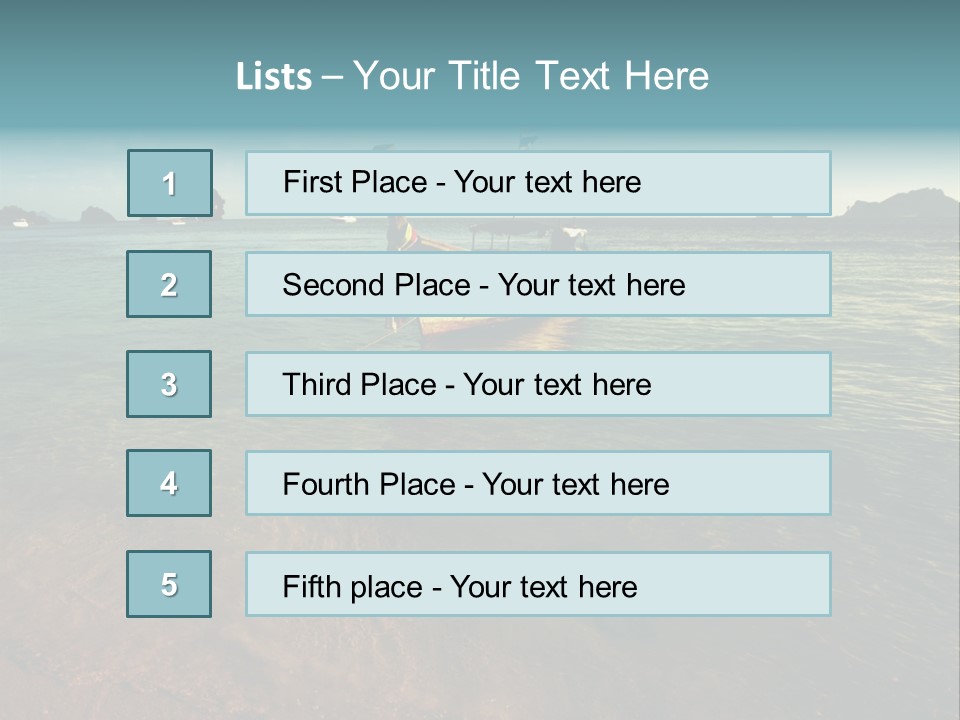 Coastline Holiday Water PowerPoint Template