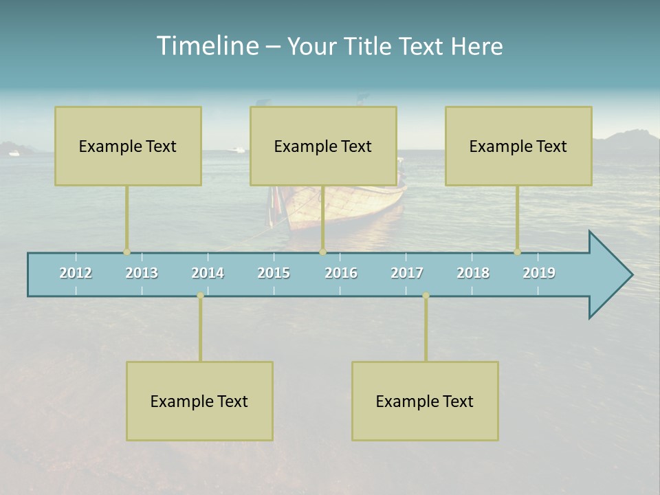 Coastline Holiday Water PowerPoint Template