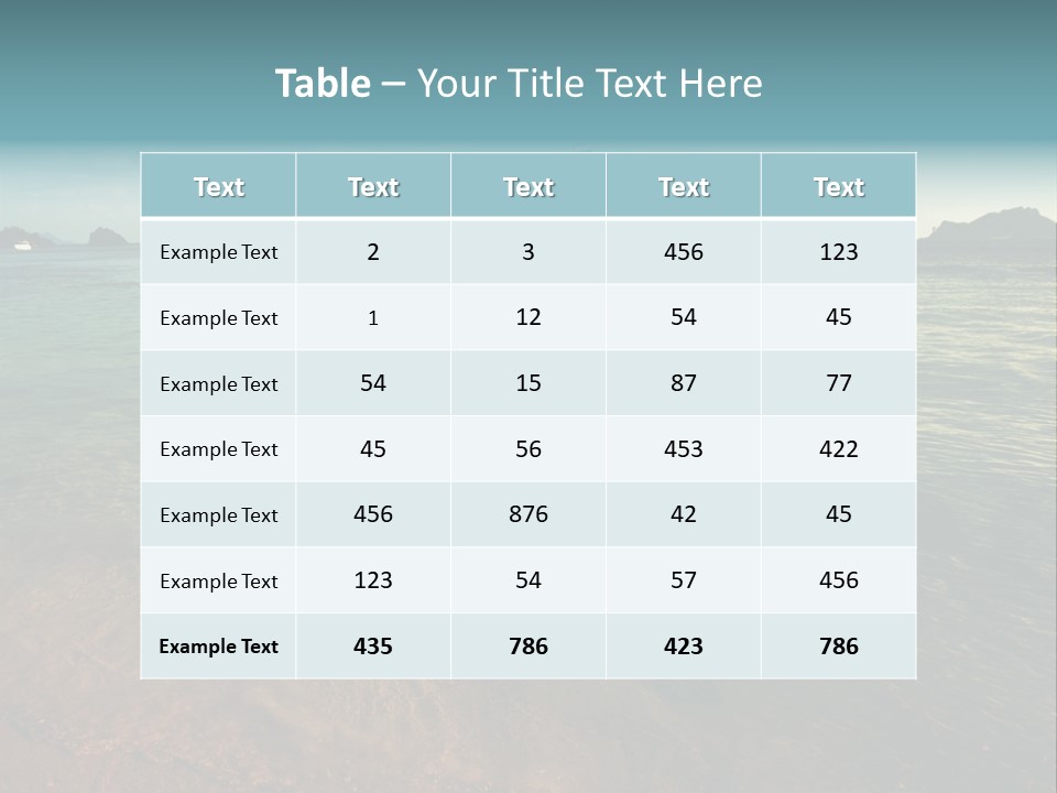Coastline Holiday Water PowerPoint Template