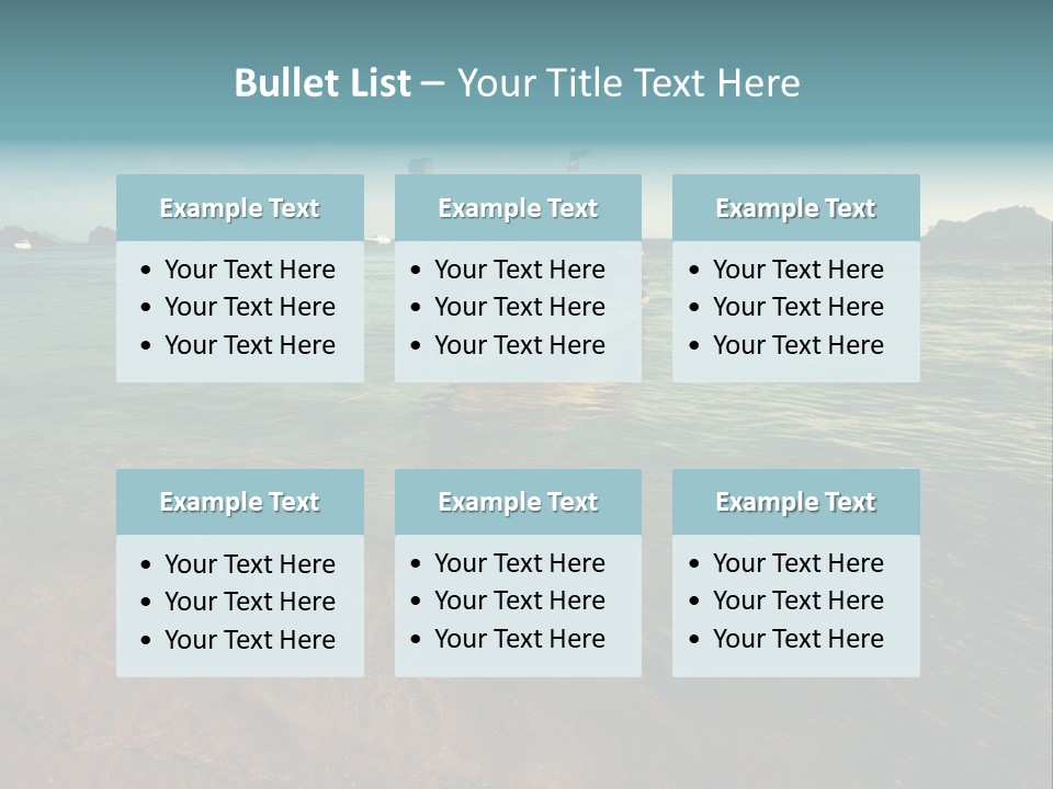 Coastline Holiday Water PowerPoint Template