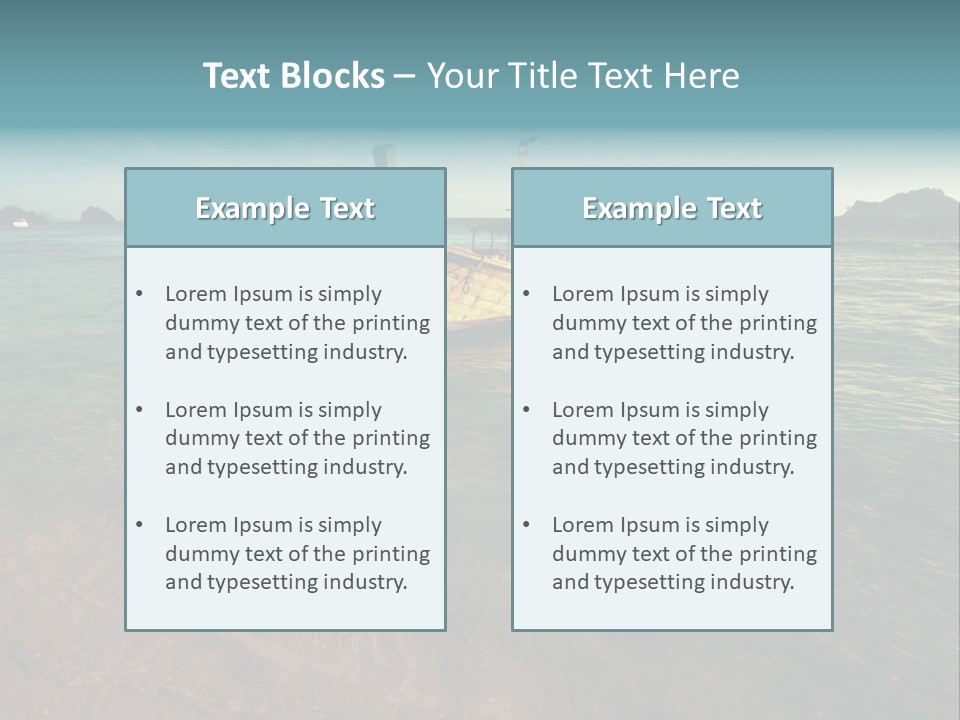 Coastline Holiday Water PowerPoint Template