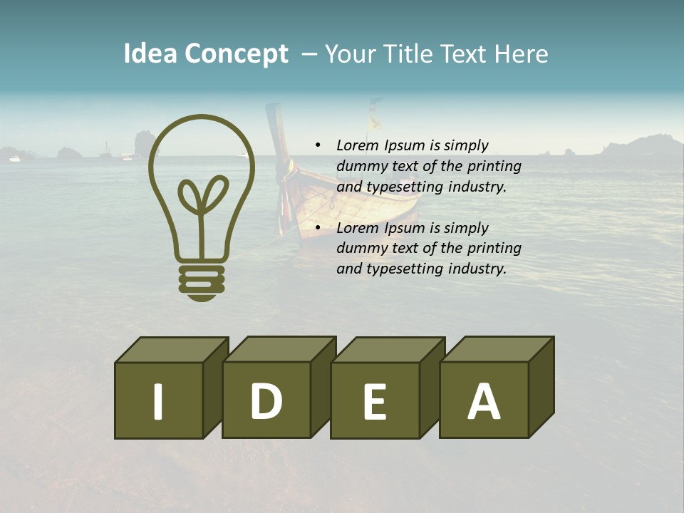 Coastline Holiday Water PowerPoint Template