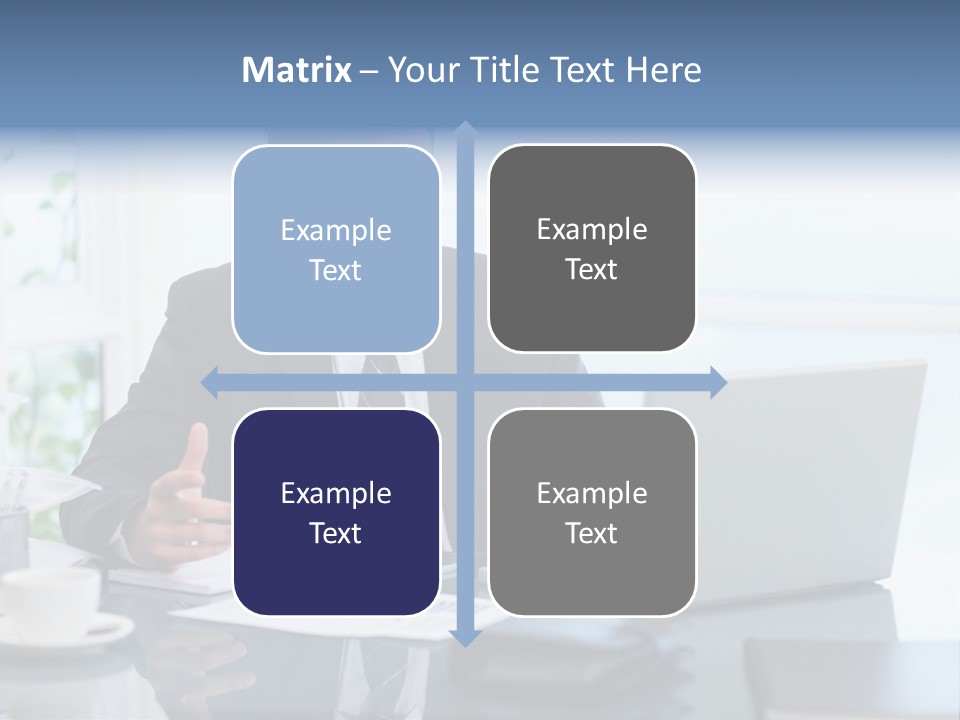 Desk Successful One Person PowerPoint Template