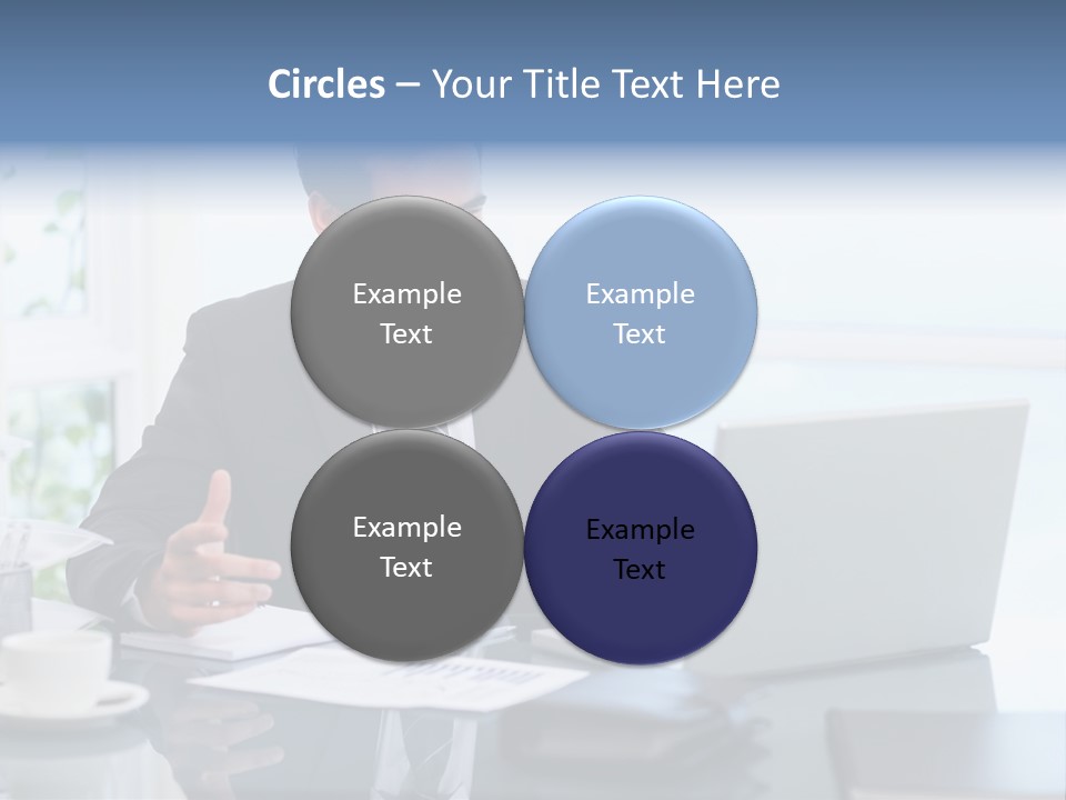 Desk Successful One Person PowerPoint Template