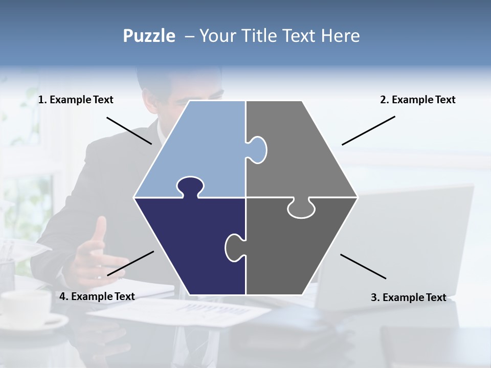 Desk Successful One Person PowerPoint Template
