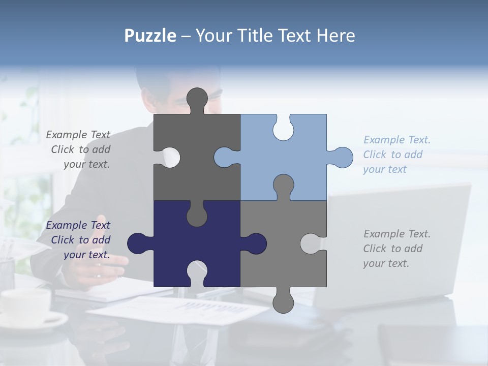 Desk Successful One Person PowerPoint Template