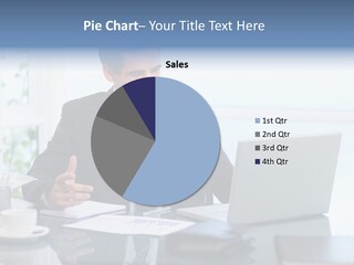 Desk Successful One Person PowerPoint Template