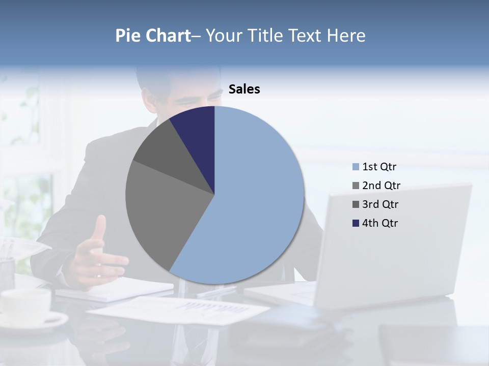 Desk Successful One Person PowerPoint Template