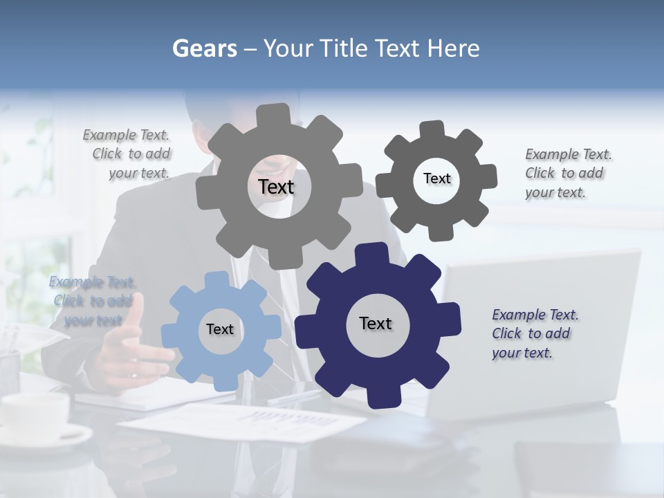 Desk Successful One Person PowerPoint Template