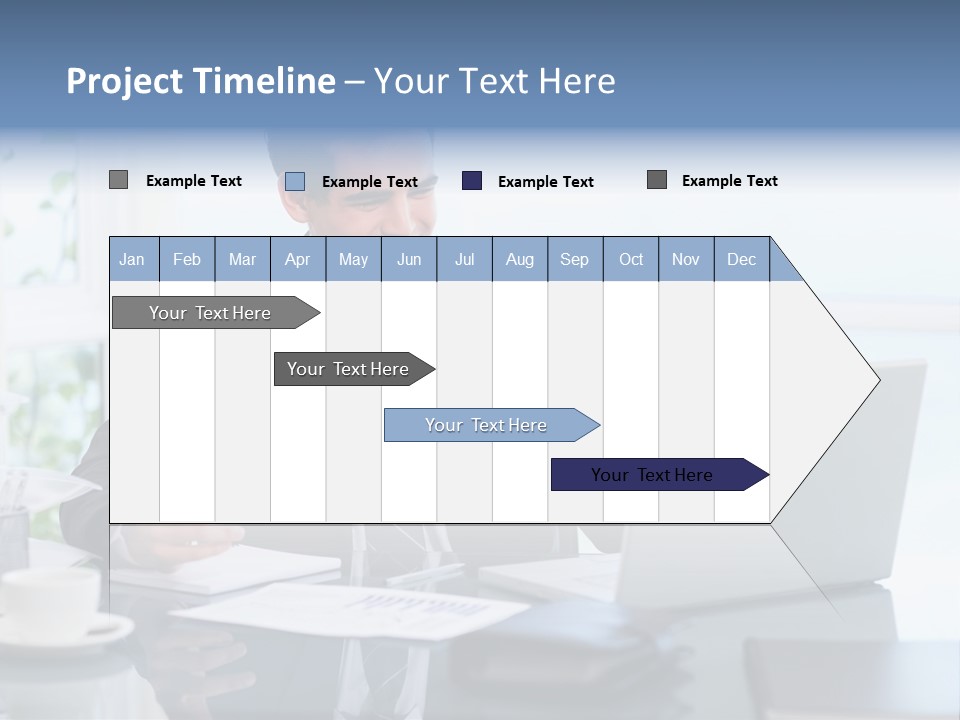 Desk Successful One Person PowerPoint Template