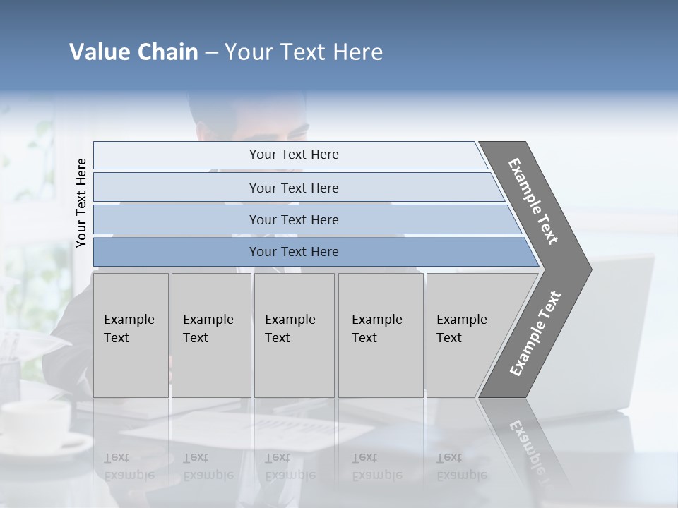 Desk Successful One Person PowerPoint Template