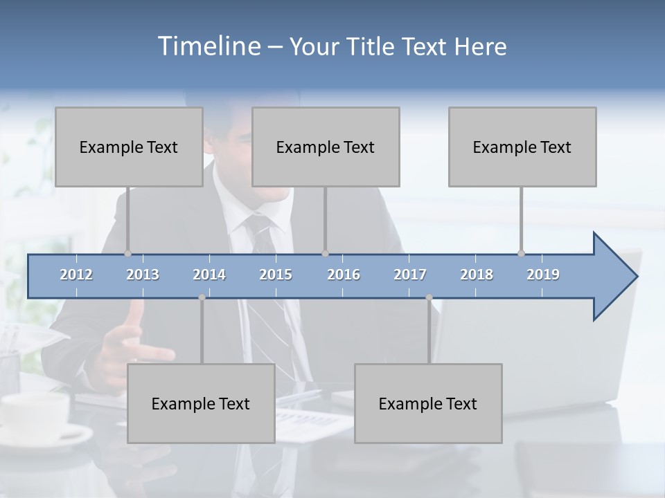 Desk Successful One Person PowerPoint Template