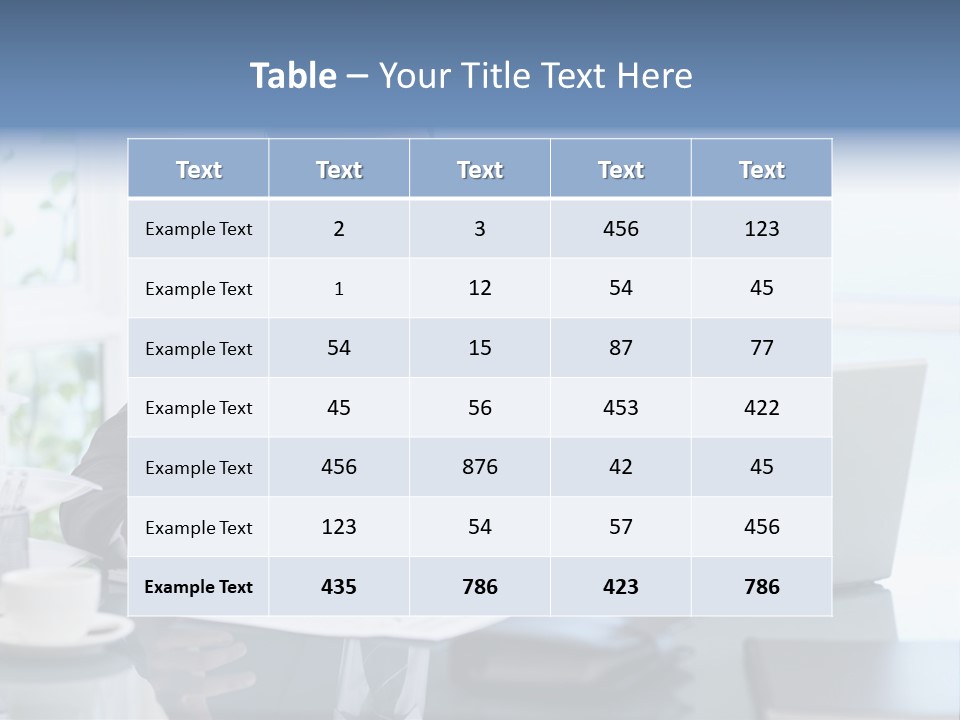 Desk Successful One Person PowerPoint Template