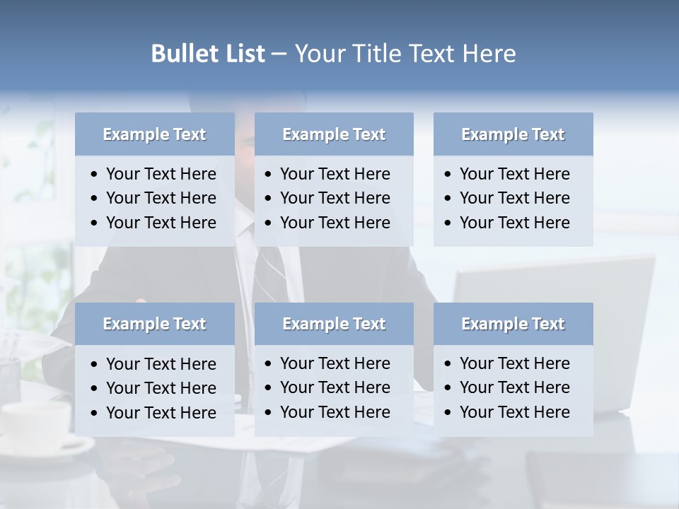 Desk Successful One Person PowerPoint Template