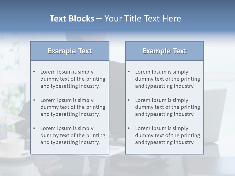 Desk Successful One Person PowerPoint Template