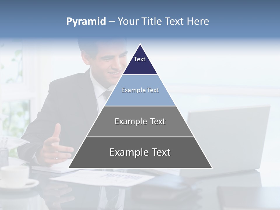 Desk Successful One Person PowerPoint Template