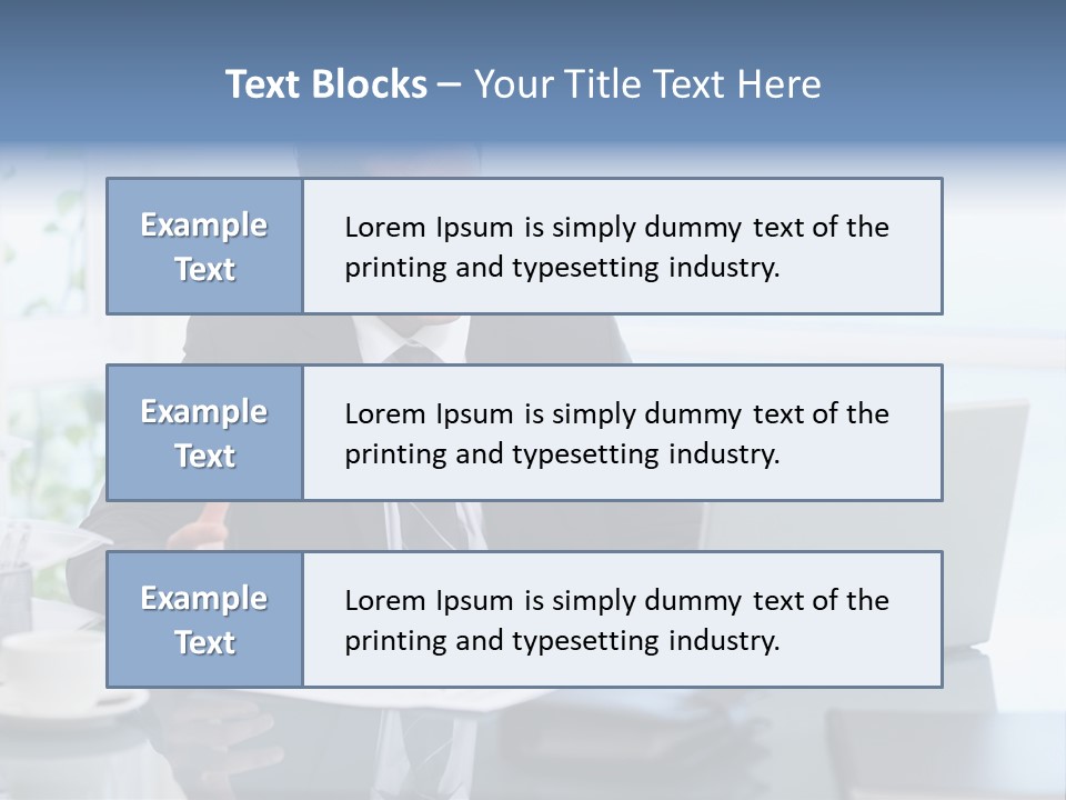 Desk Successful One Person PowerPoint Template