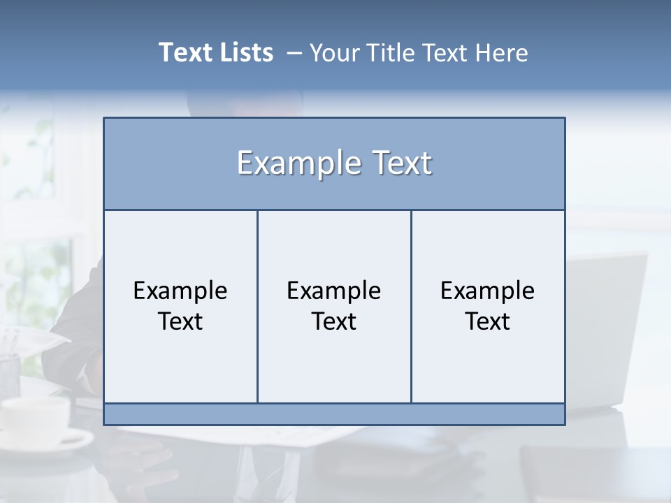 Desk Successful One Person PowerPoint Template