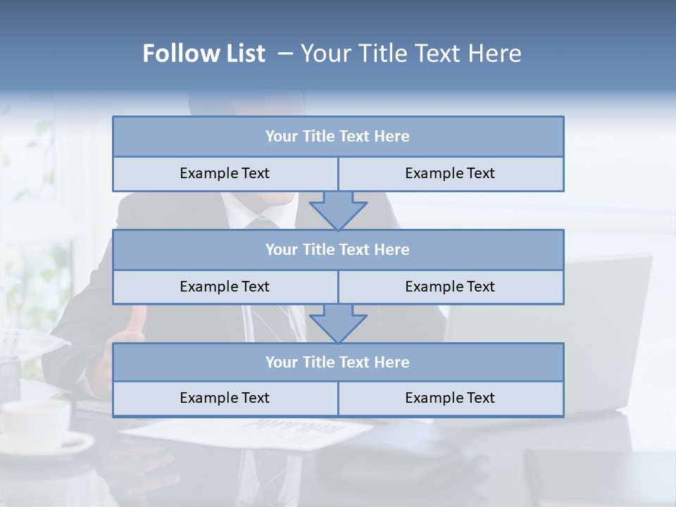 Desk Successful One Person PowerPoint Template