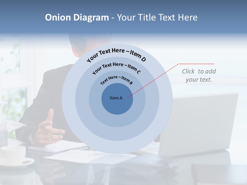 Desk Successful One Person PowerPoint Template