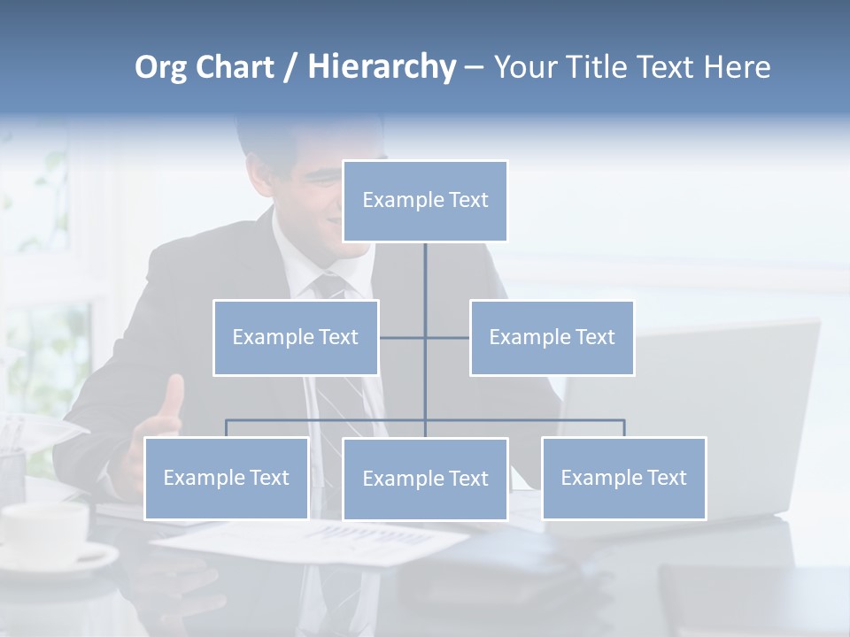 Desk Successful One Person PowerPoint Template